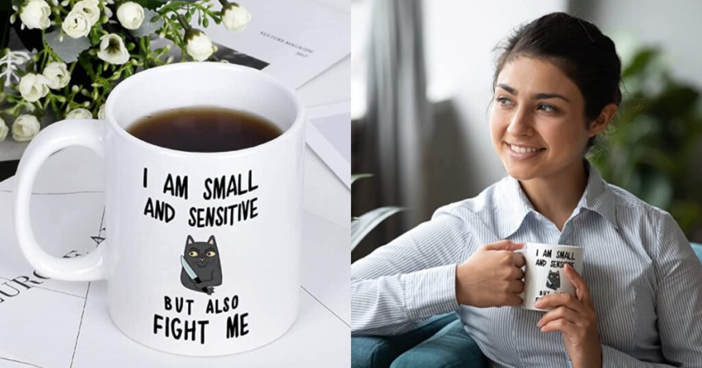 sensitive funny mugs