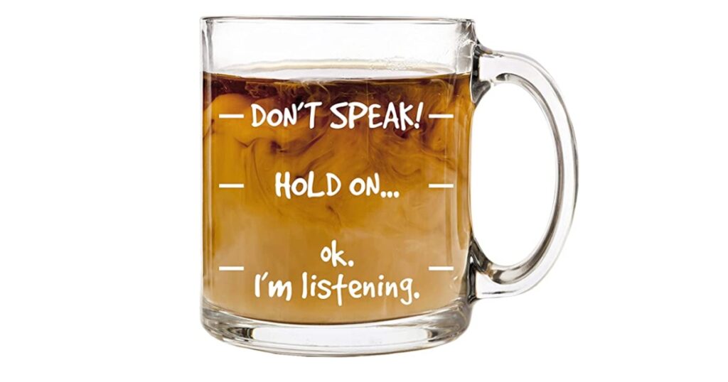 dont speak mug